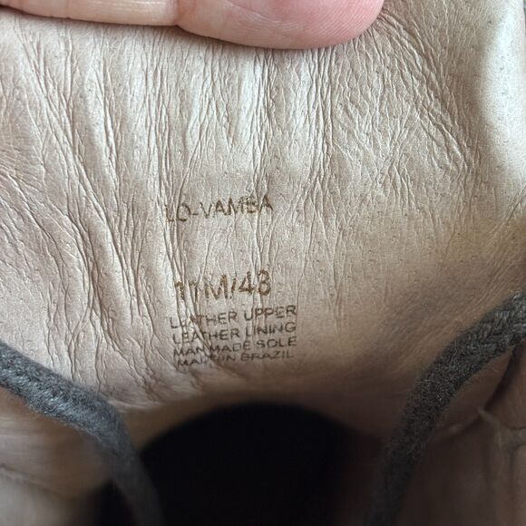 Louise et Cie Vampa Lace-up Combat Boot Women 11 Brown Chucky Stacked Heel Ankle - Picture 6 of 10